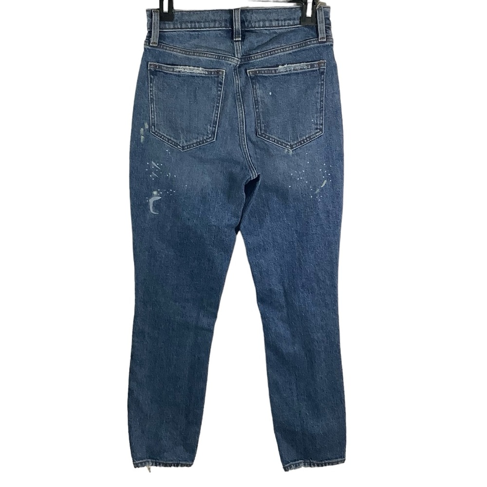 Abercrombie & Fitch High Rise Mom Jean Paint Splatter Distressed - Picture 4 of 11